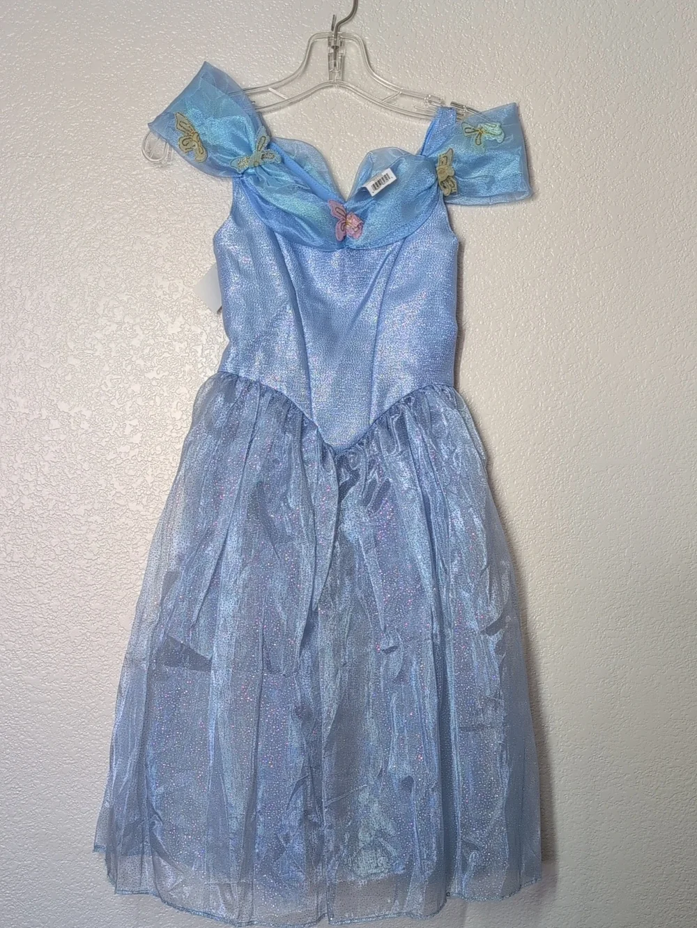Disney Cinderella Live Light Blue Shimmer Princess Dress with Butterfly Accents